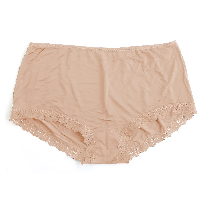 Plus Size Silky Skin Hi-Rise Brief | Mocha